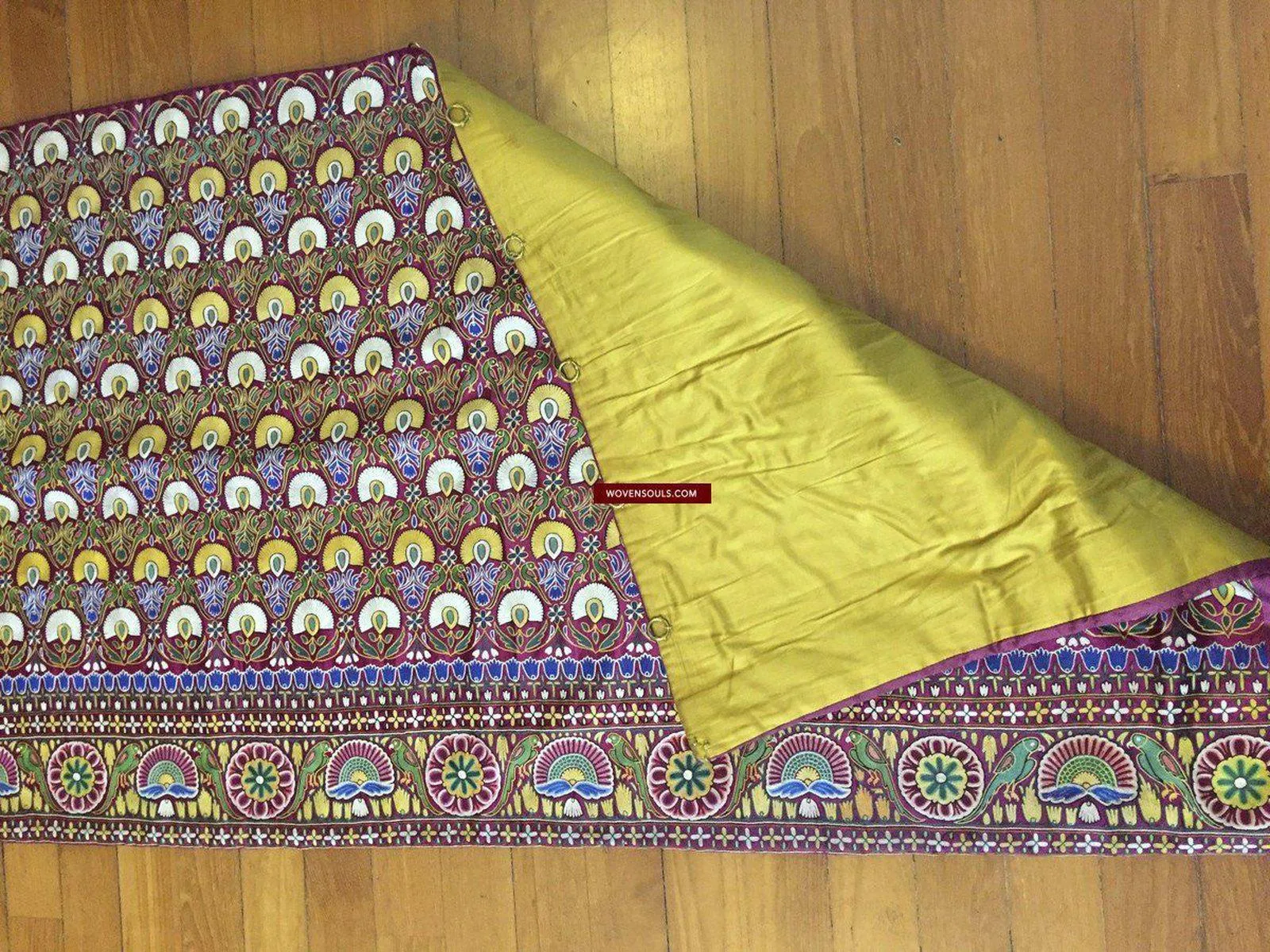 1073 Antique Silk Mochi Embroidery Skirt Length Gujarat