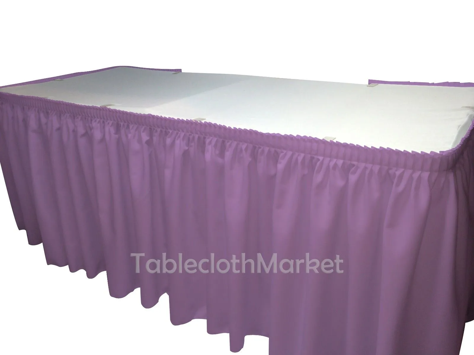 14' Ft. Polyester Pleated Table Set Skirt Skirting Trade Show 24 Colors Catering"