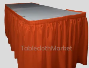 14' Ft. Polyester Pleated Table Set Skirt Skirting Trade Show 24 Colors Catering"