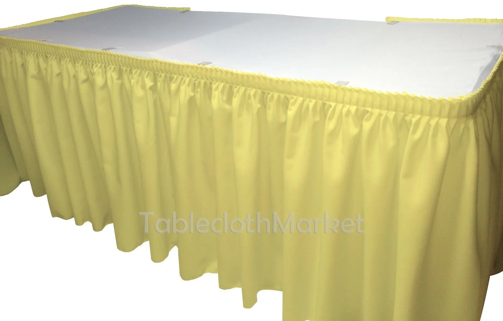 14' Ft. Polyester Pleated Table Set Skirt Skirting Trade Show 24 Colors Catering"