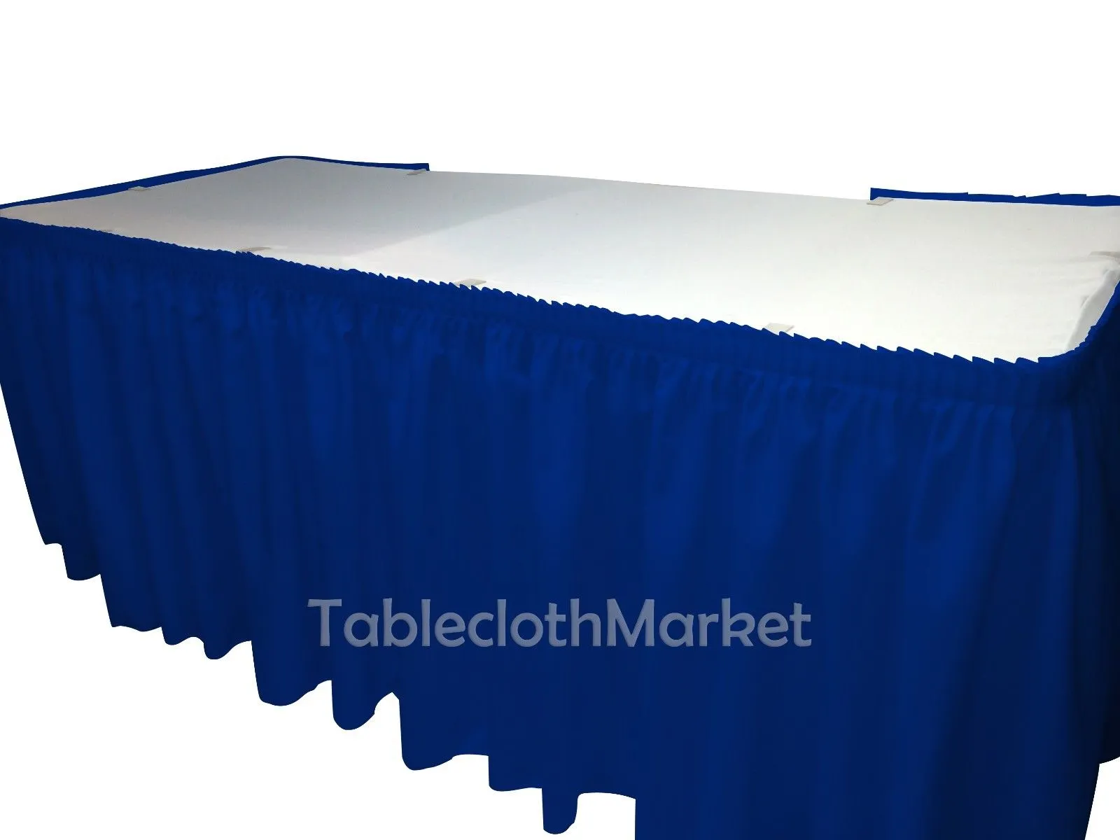 14' Ft. Polyester Pleated Table Set Skirt Skirting Trade Show 24 Colors Catering"