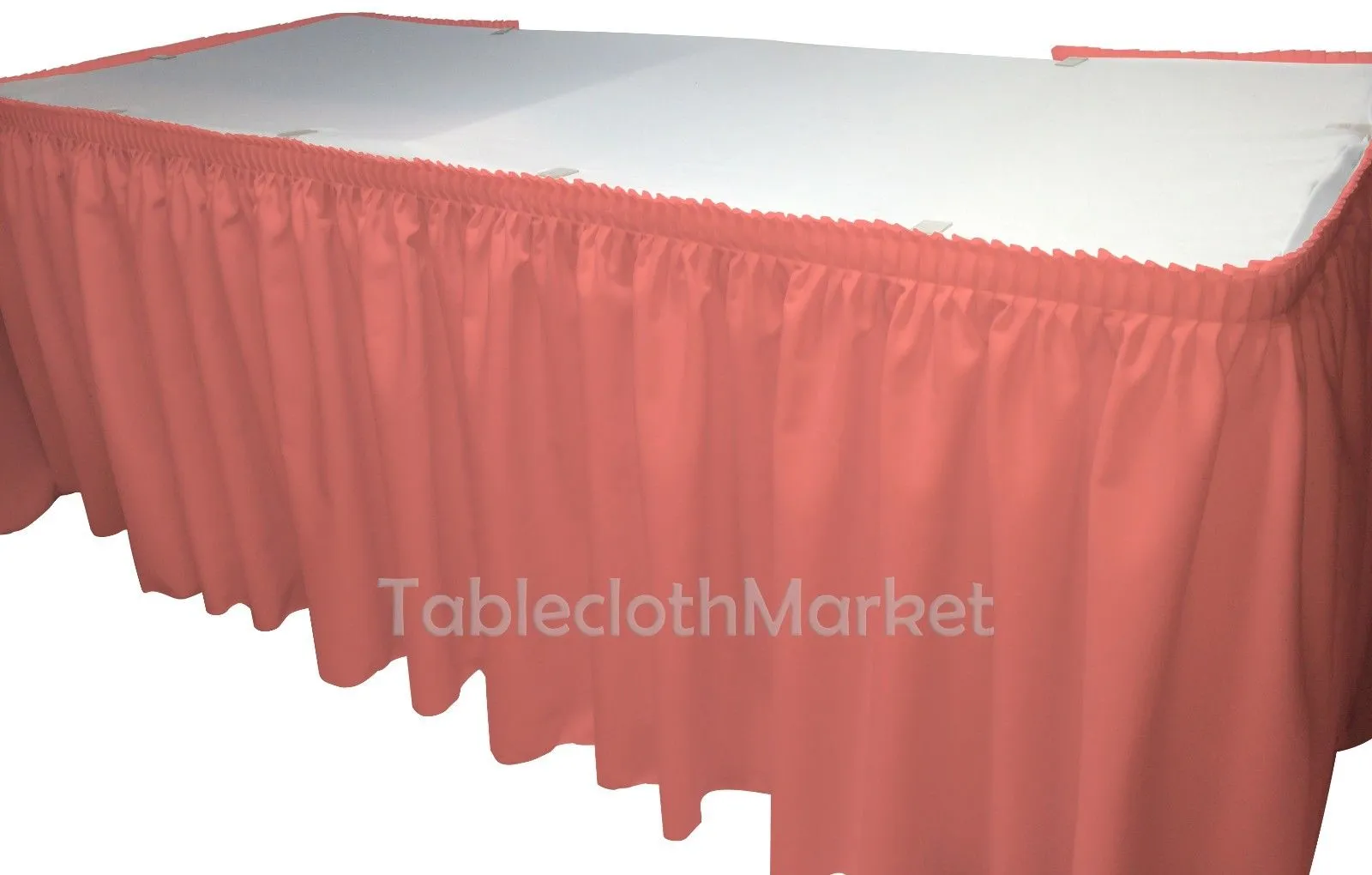 14' Ft. Polyester Pleated Table Set Skirt Skirting Trade Show 24 Colors Catering"