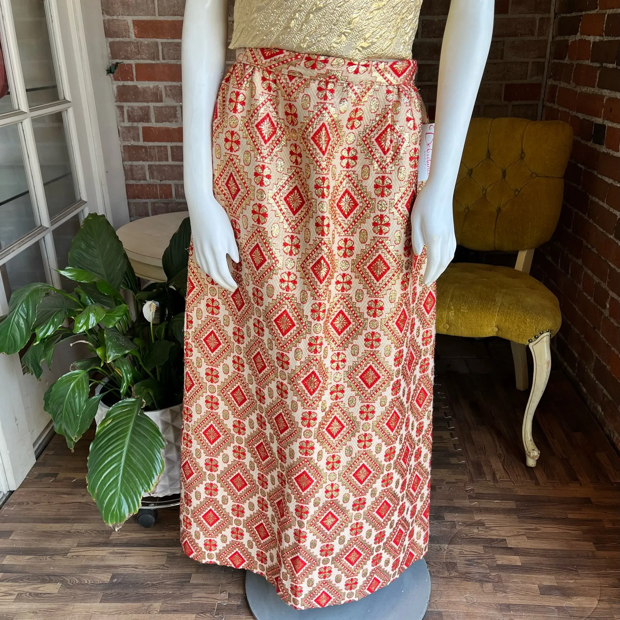 1960s Aztec Maxi Skirt