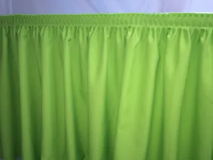 21' Polyester Pleated Table Set Skirt Skirting Trade Show Apple Green Catering"