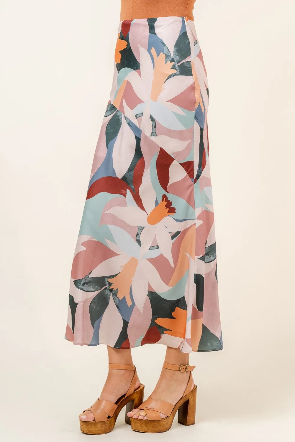 Abstract Bell Maxi Skirt