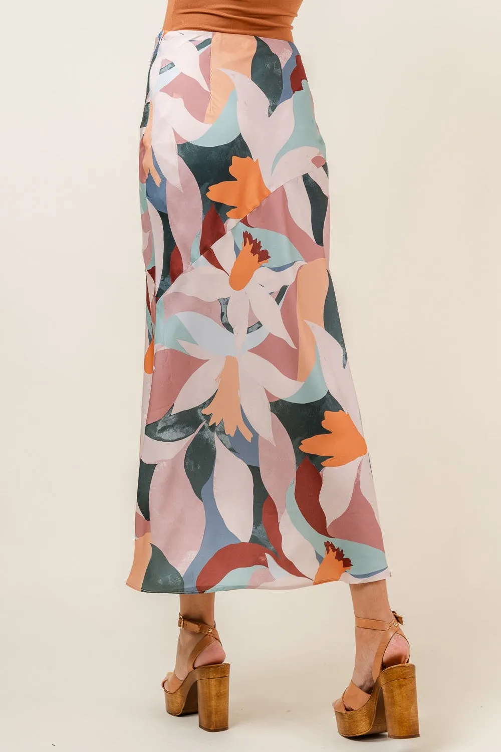 Abstract Bell Maxi Skirt