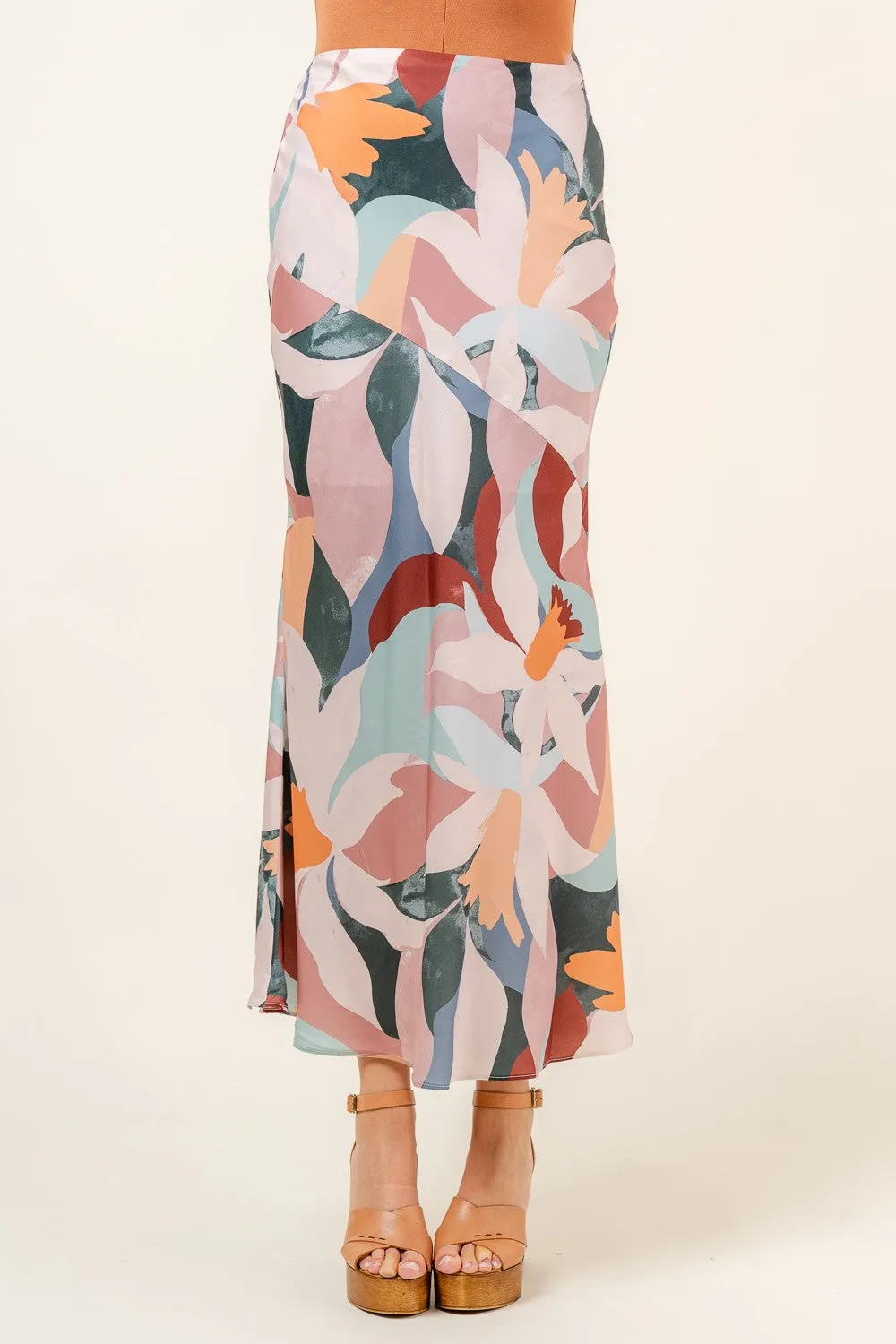 Abstract Bell Maxi Skirt