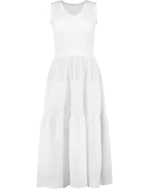 Agape Long V-Neck Dress