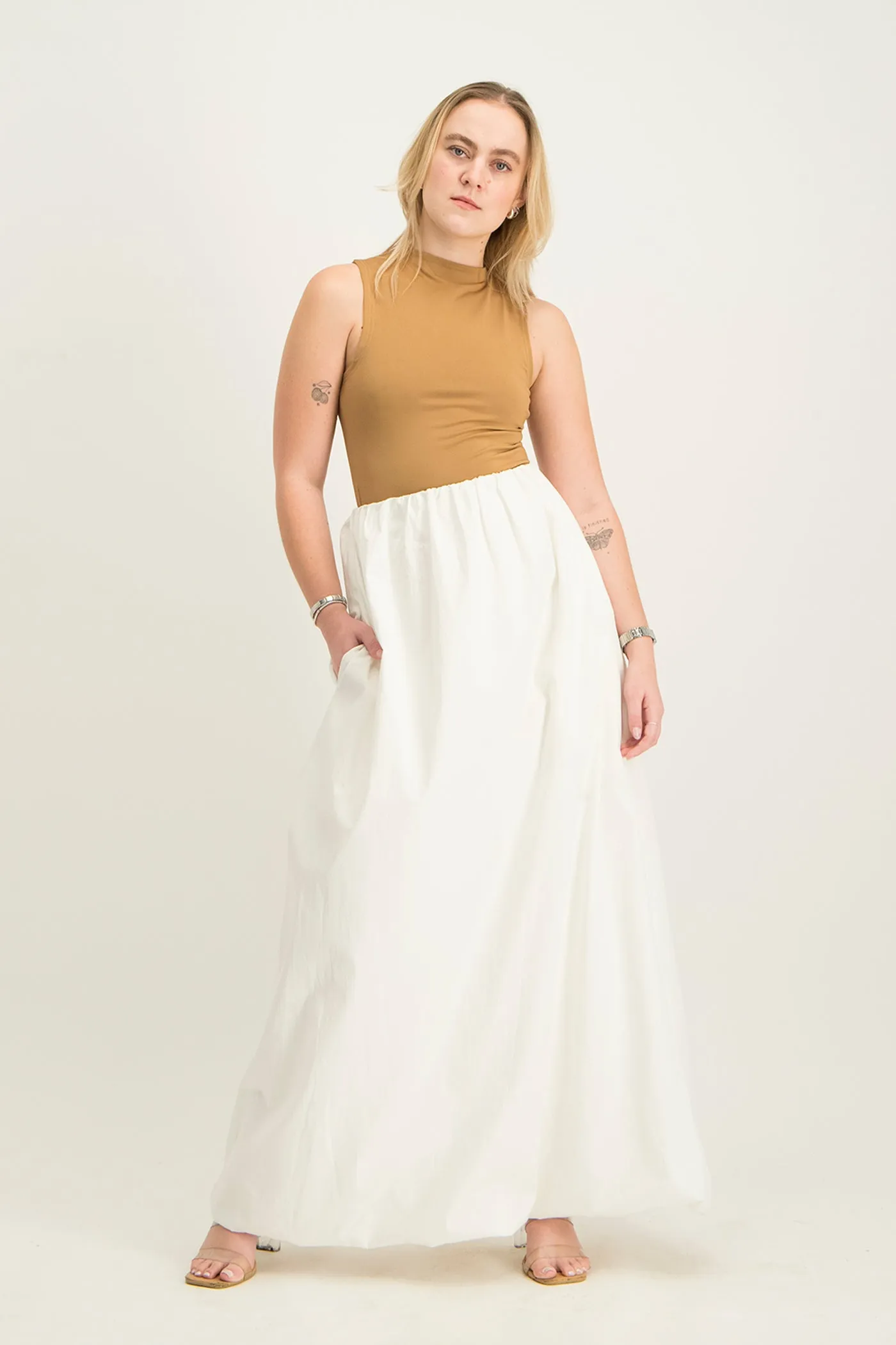 Aisha Bubble Hem Maxi Skirt