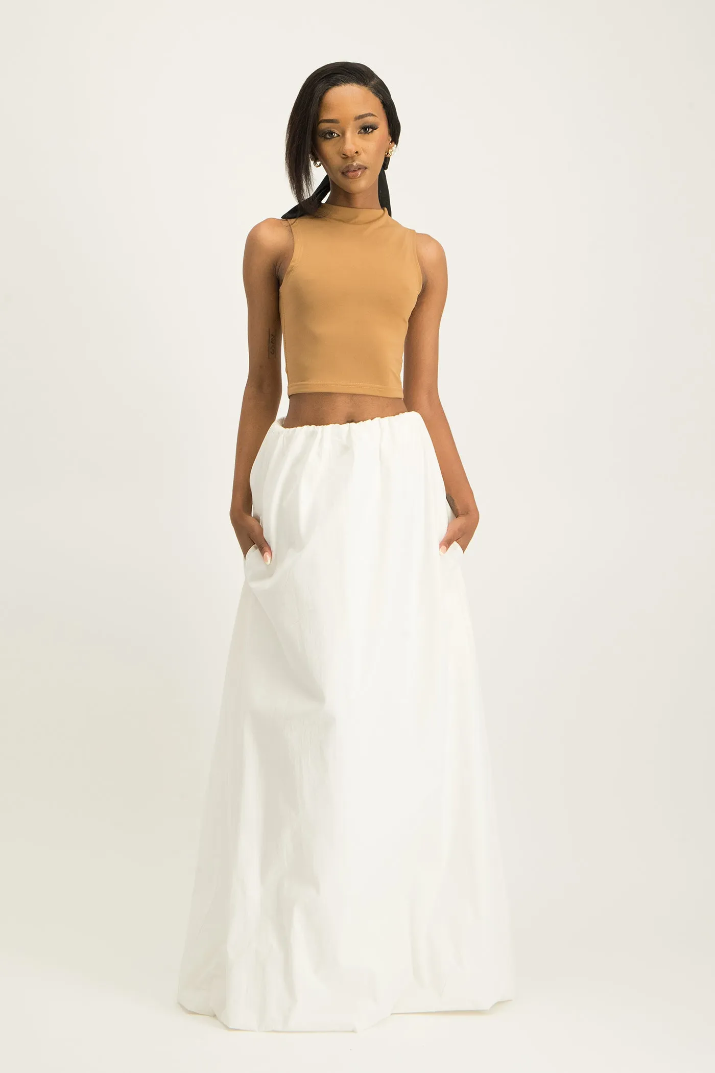 Aisha Bubble Hem Maxi Skirt