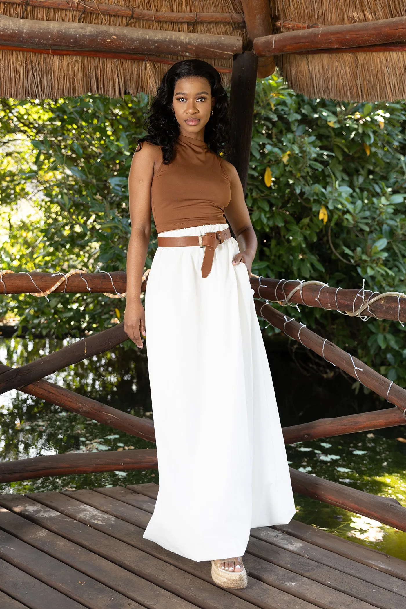 Aisha Bubble Hem Maxi Skirt