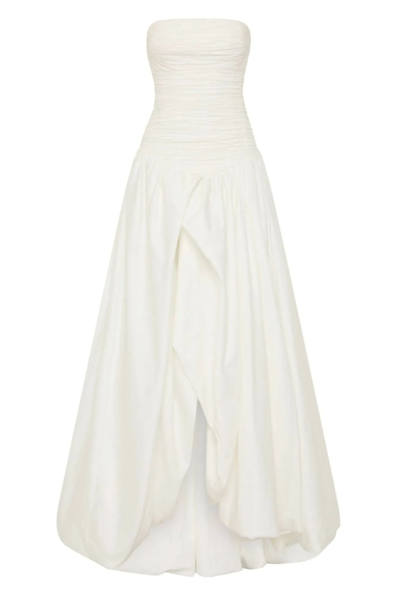 Aje Violette Bubble Hem Maxi Dress in Ivory