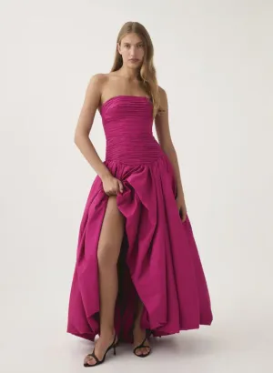 Aje Violette Bubble Hem Maxi Dress Magenta 6,8,10