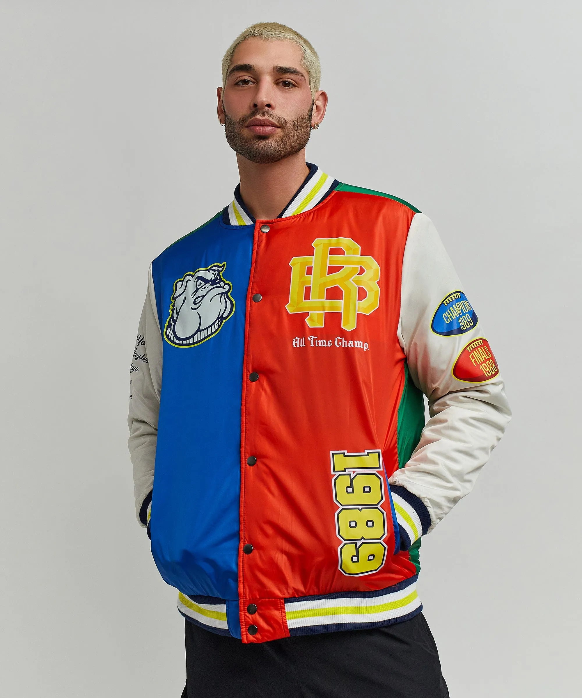 All Time Champ Nylon Bomber Varsity Jacket