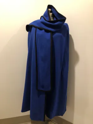 Alorna Royal Blue Cape with Attached Scarf, Made in USA SOLD