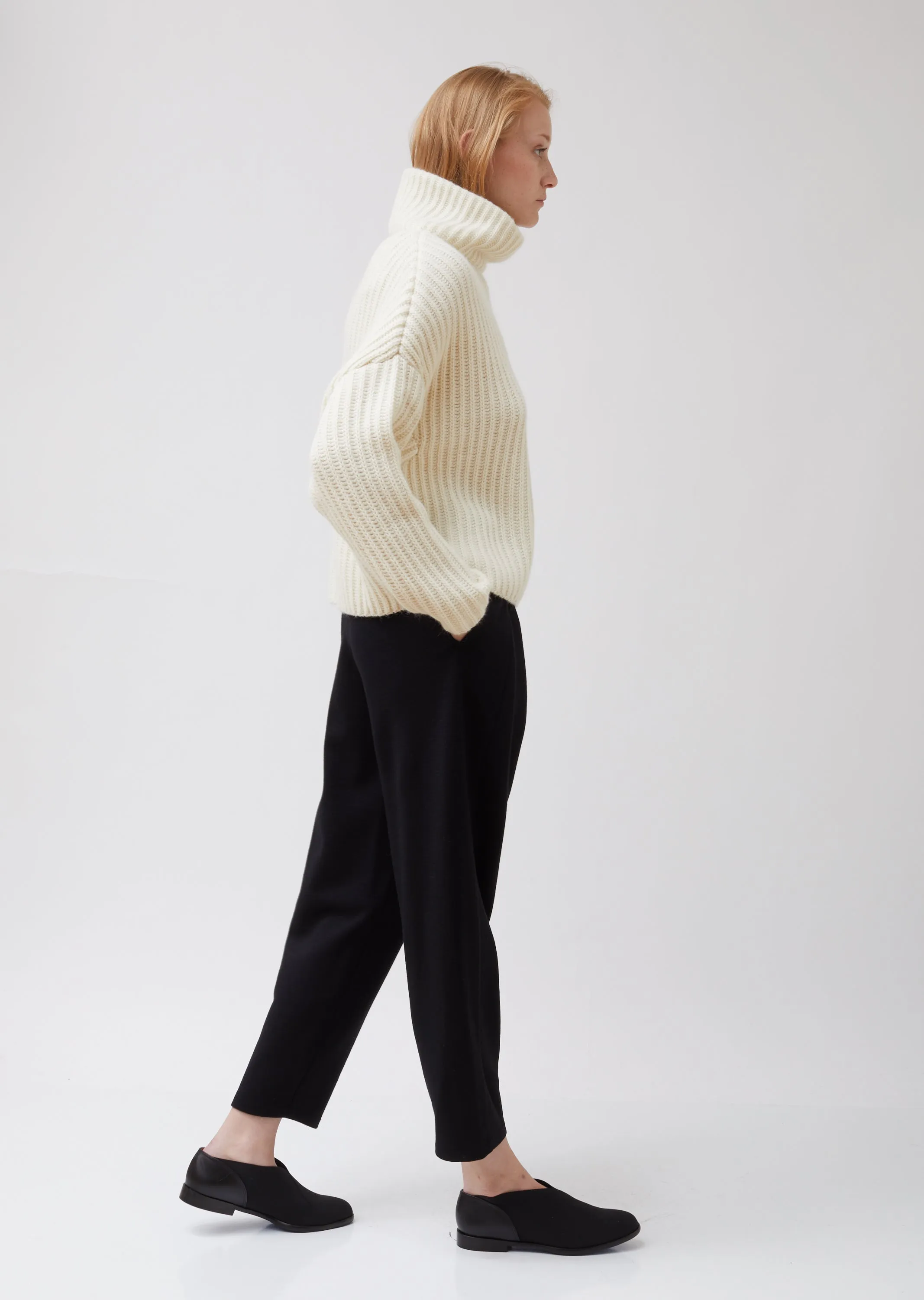 Alpaca Batwinged Turtleneck Sweater