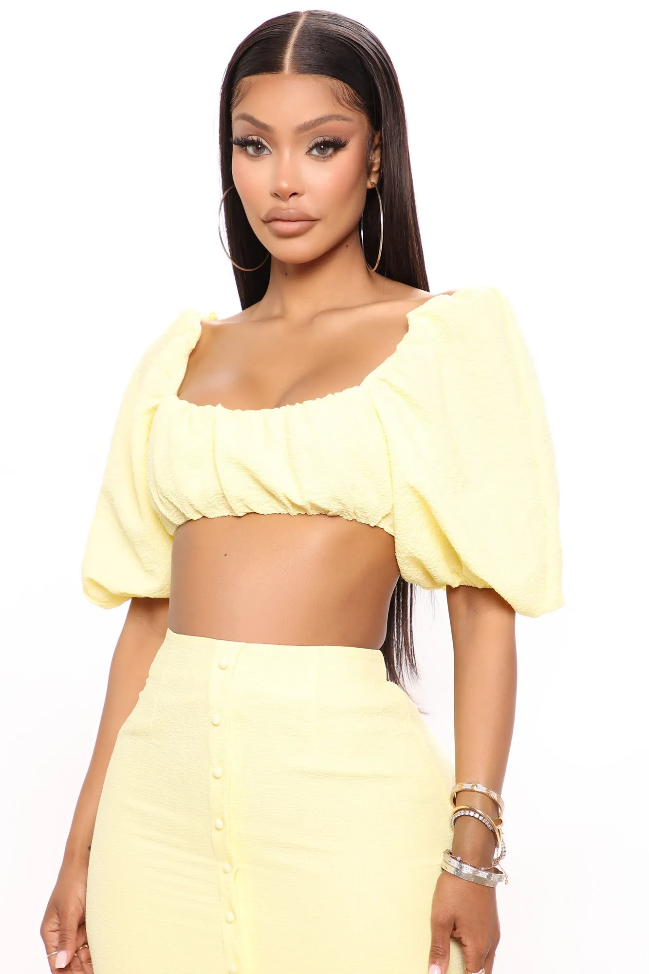 Always On My Mind Skirt Set - Yellow