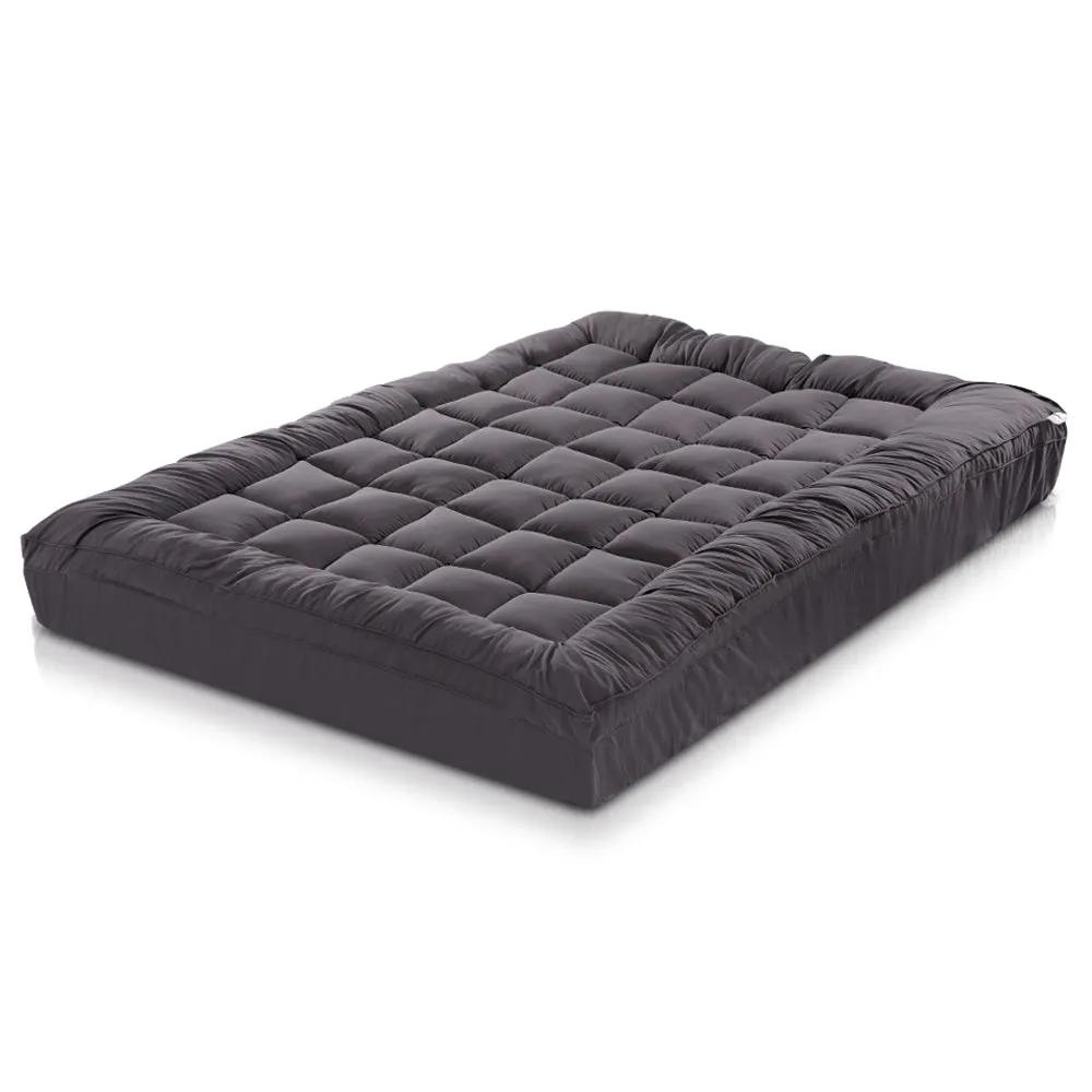 Anti-Bacterial Pillowtop Bamboo Charcoal Mattress Topper King Single Giselle Bedding