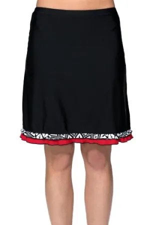 Aqua Terra Ruffle Swim and Sports Skirt- 18.5 " (with attached shorts)