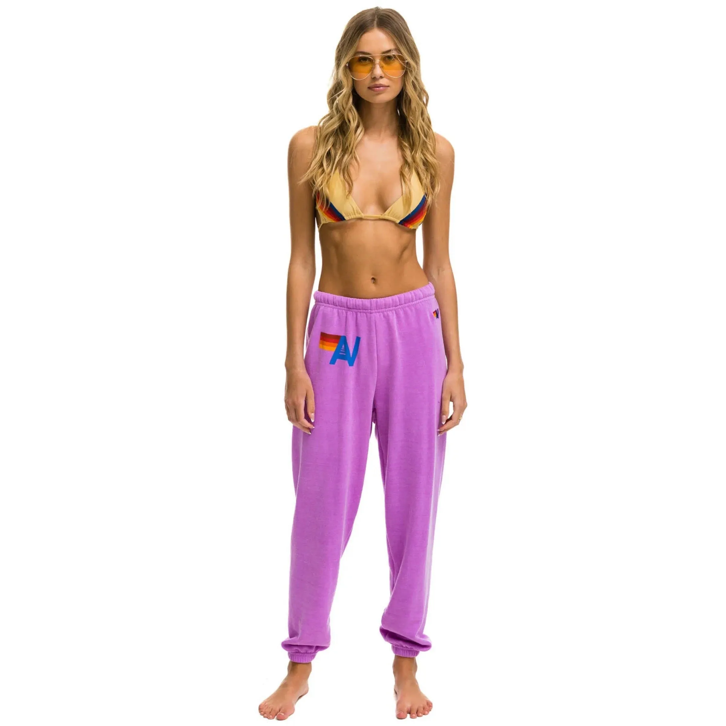 AV Logo Sweatpants Neon Purple