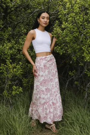 Bastien Floral Skirt in Rust - FINAL SALE