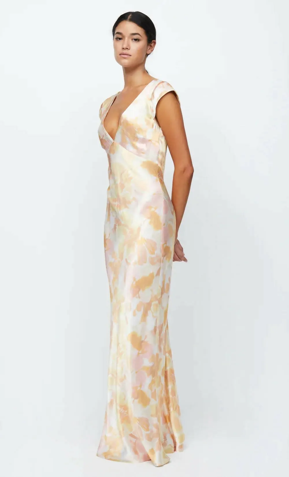 Bec & Bridge Indi V Maxi Dress Floral Haze