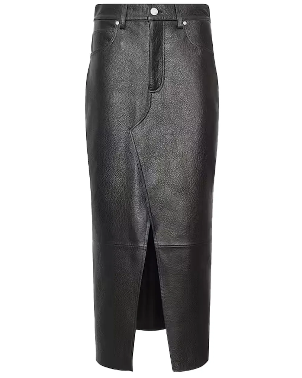 Black Leather Maxi Skirt