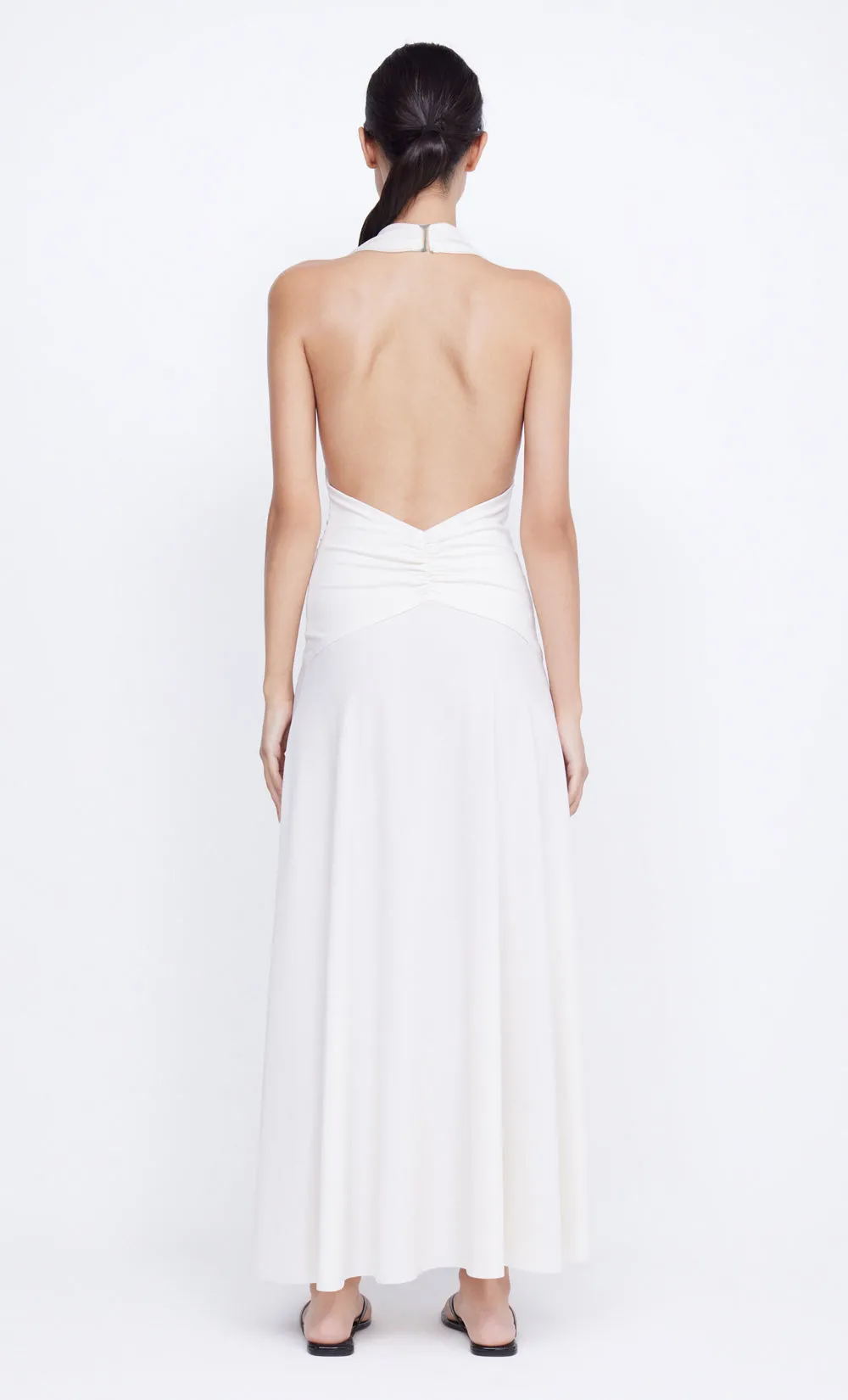 BLANCHE HALTER MAXI DRESS - IVORY