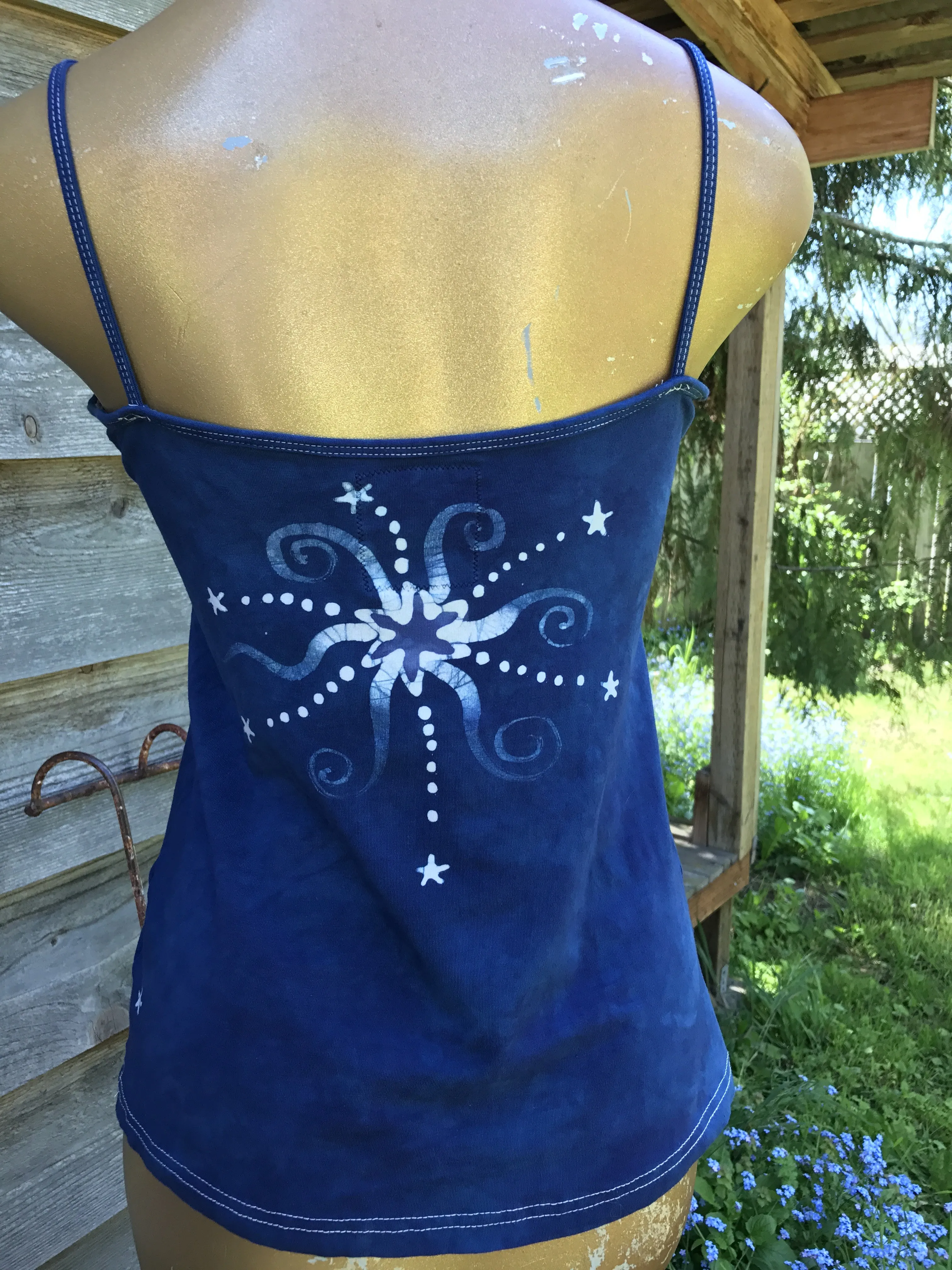 Blue Moon Batik Stretchy Camisole