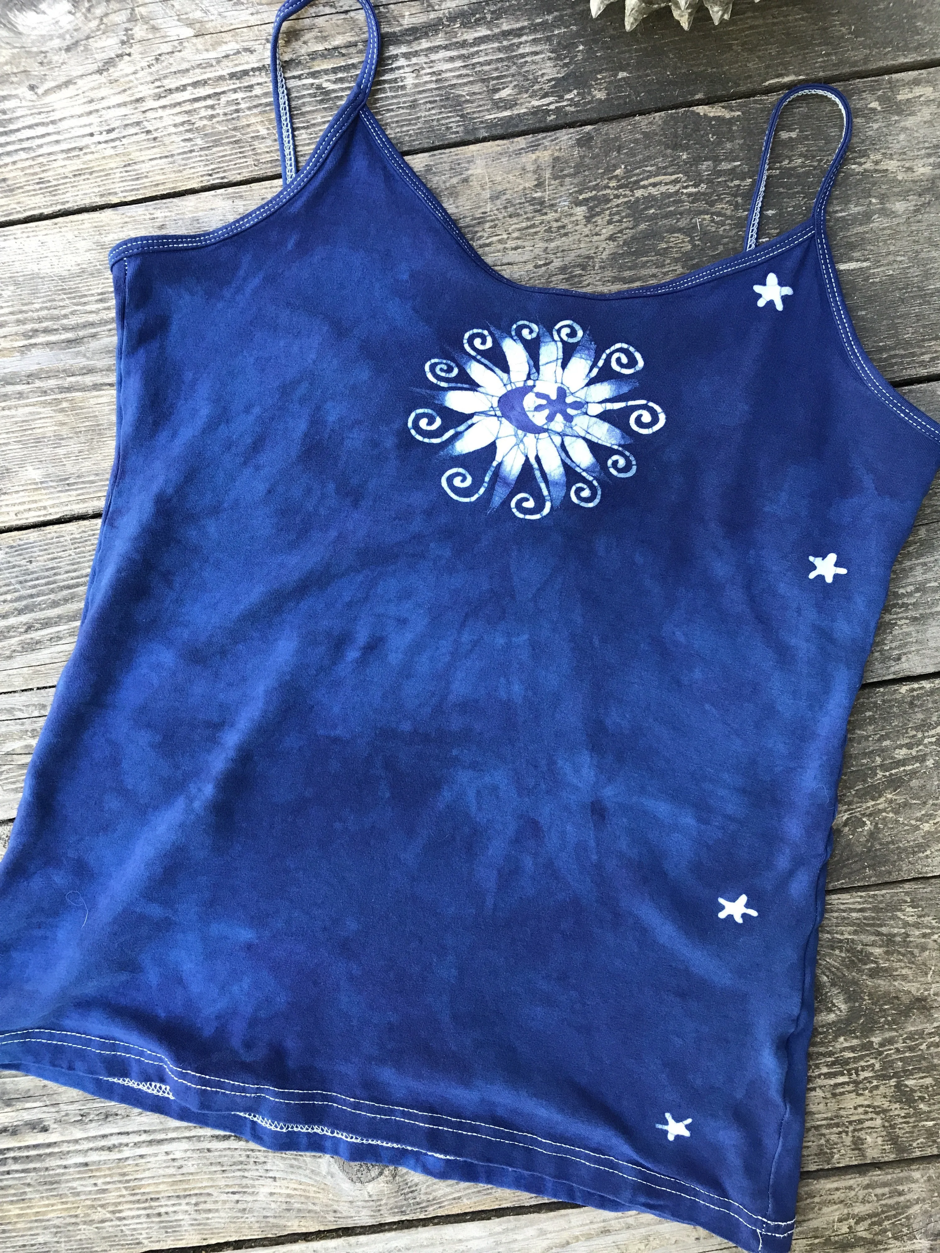 Blue Moon Batik Stretchy Camisole