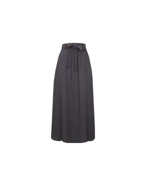 BON GINGHAM SKIRT NAVY BROWN GINGHAM