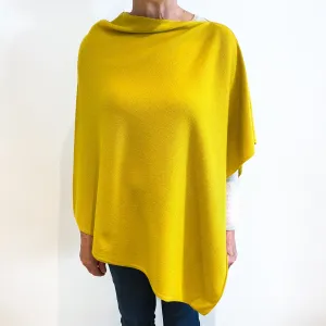 Brand New Scottish Mustard Cashmere Poncho One Size