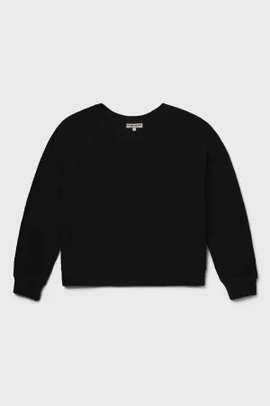 BRENTWOOD SWEATSHIRT IN BLACK BOUCLÉ