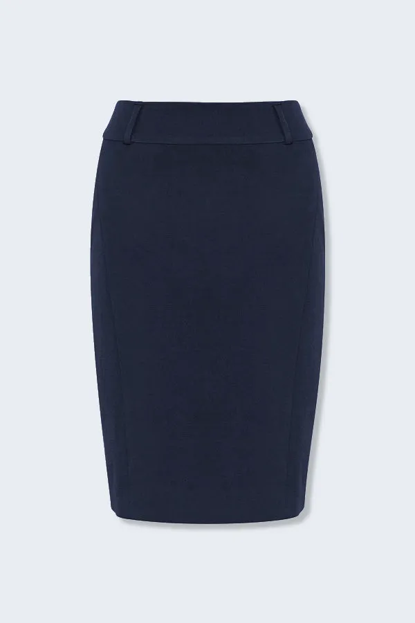 BS734L WYVERN Biz Collection Ladies Loren Skirt Navy