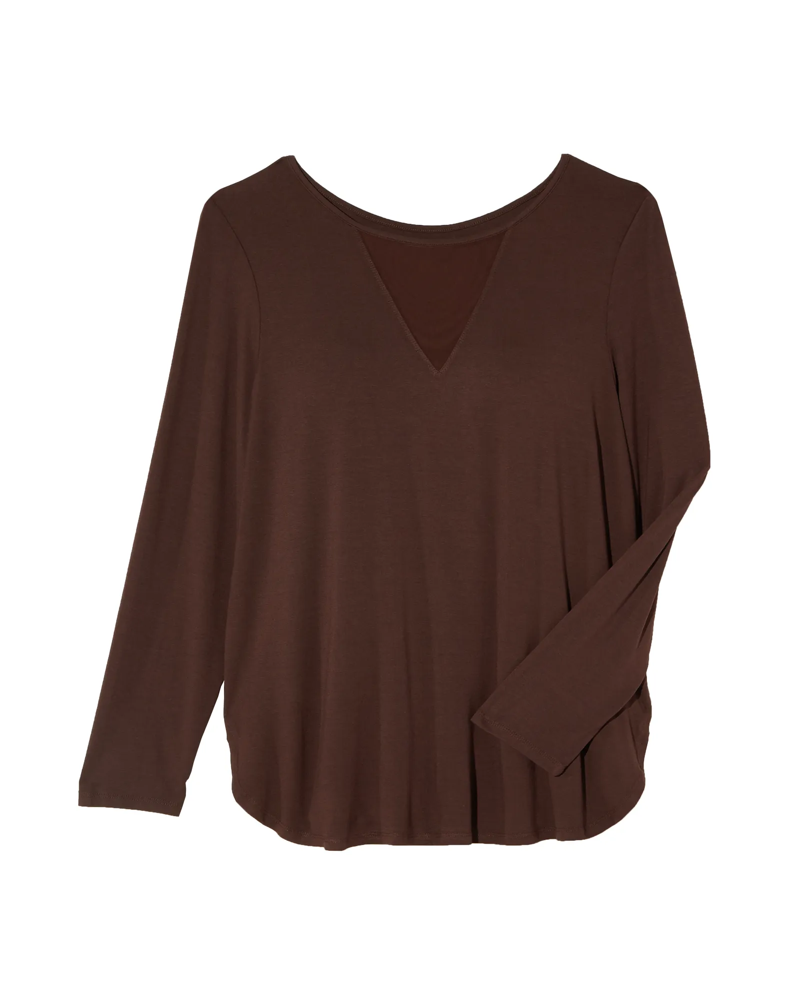 Caroline Mesh Insert Top | Brown