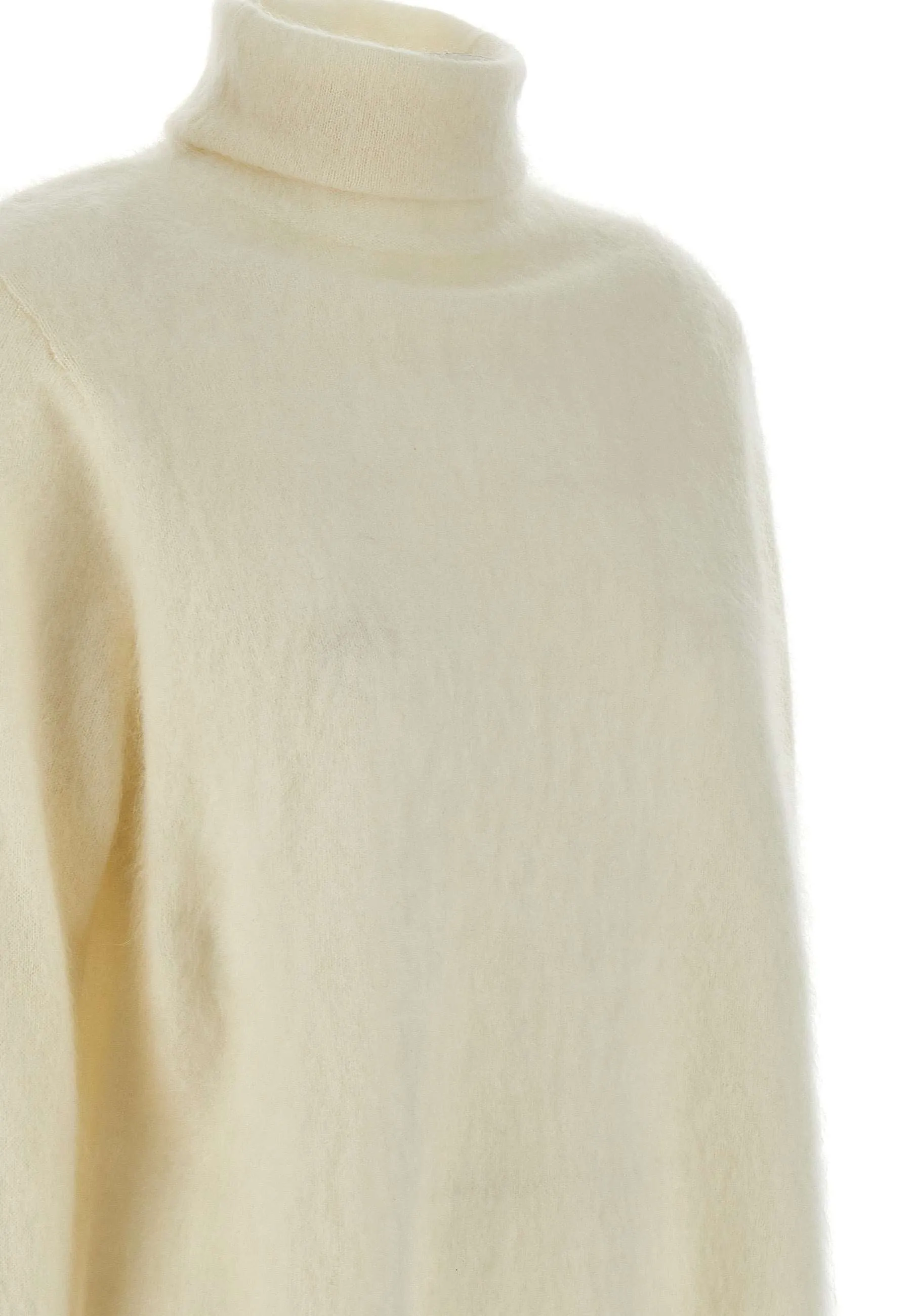 Cashmere Turtleneck Sweater in Milky White