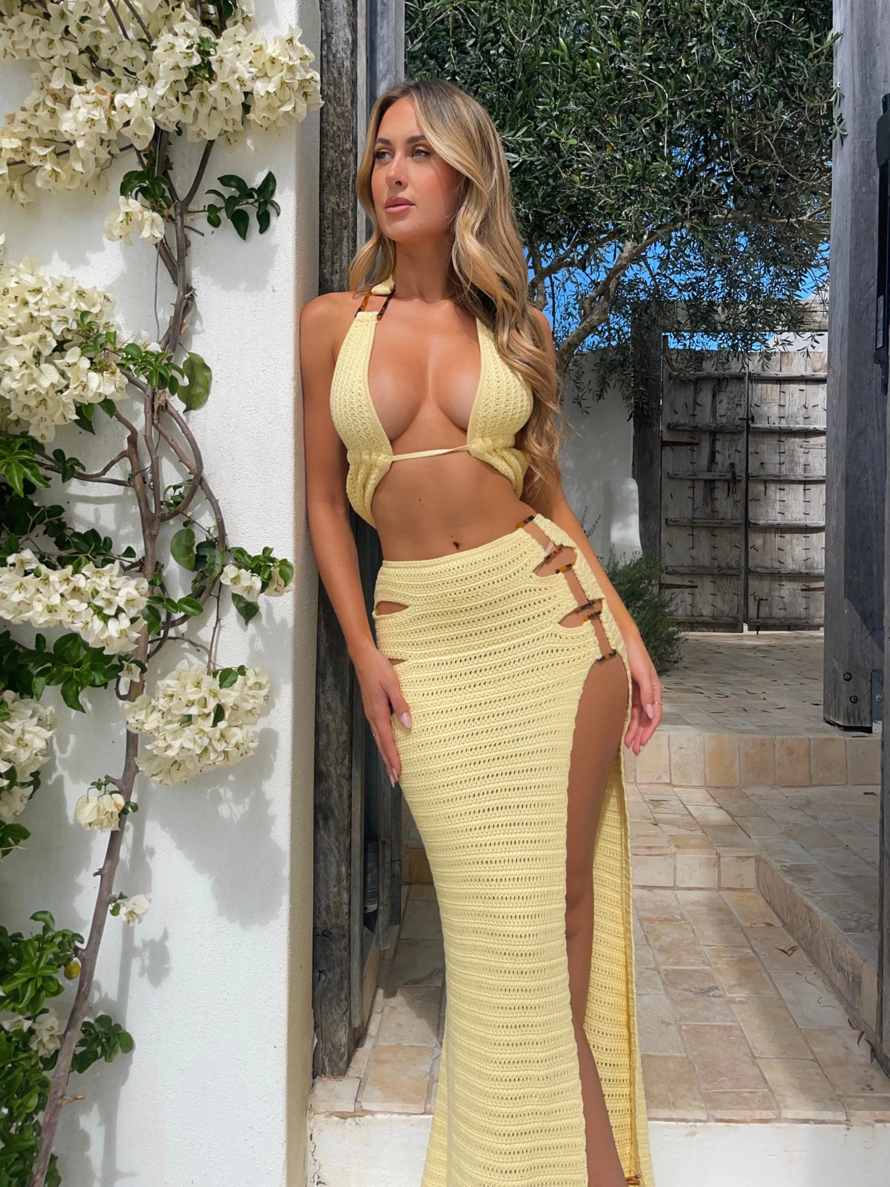 CELESTE MAXI SKIRT LEMON