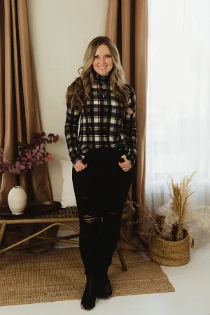 Checkered Plaid Turtleneck