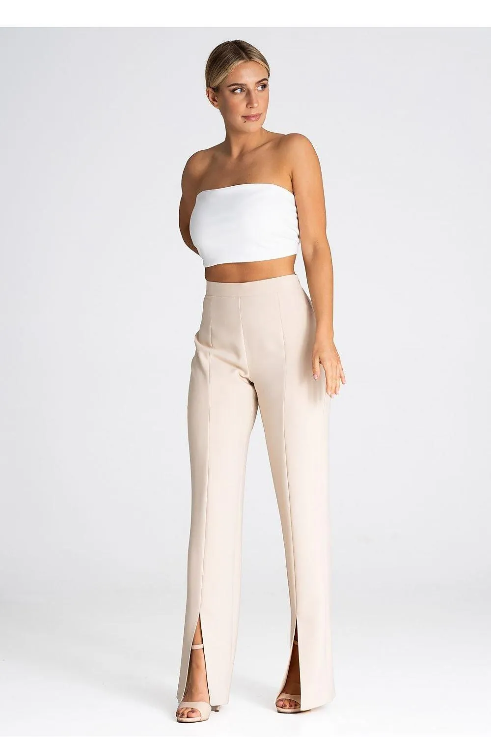 Chic Side Zip Slit Trousers for Women