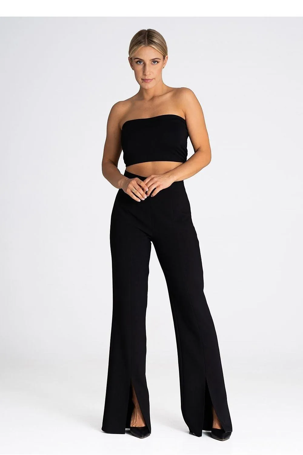 Chic Side Zip Slit Trousers for Women