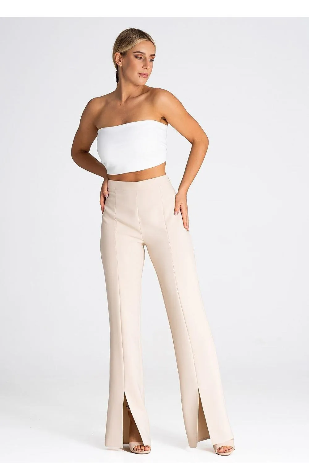 Chic Side Zip Slit Trousers for Women