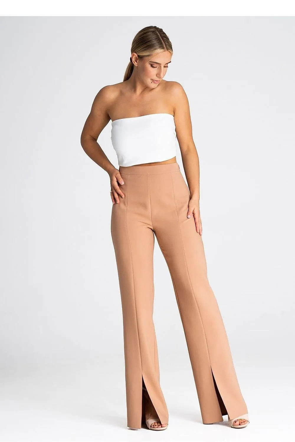 Chic Side Zip Slit Trousers for Women