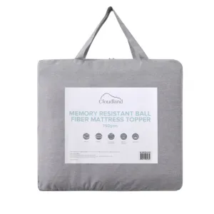 Cloudland Memory Resistant Microball Fill 750GSM Mattress Topper