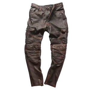 Cowhide Genuine LeatherSlim Sweatpants