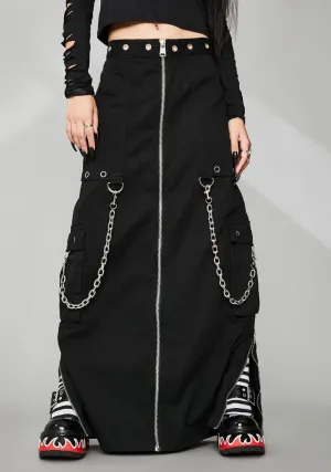 Cyber Vamp Maxi Skirt