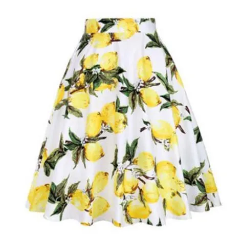 Daily Casual Cotton Midi Skirt Women Retro Vintage Sundress Spring Summer High Waist Office Korean School Cotton A-line Skirts