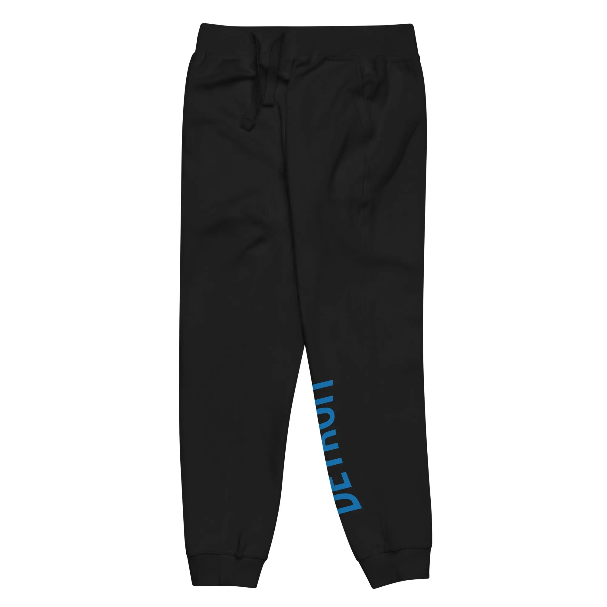 Detroit Champ Premium Unisex Fleece Sweatpants - Black / Blue