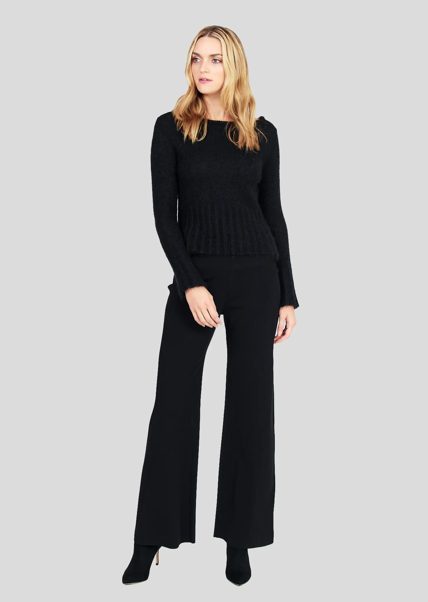 Ellie - Yoke Waist, Wide Leg Pant