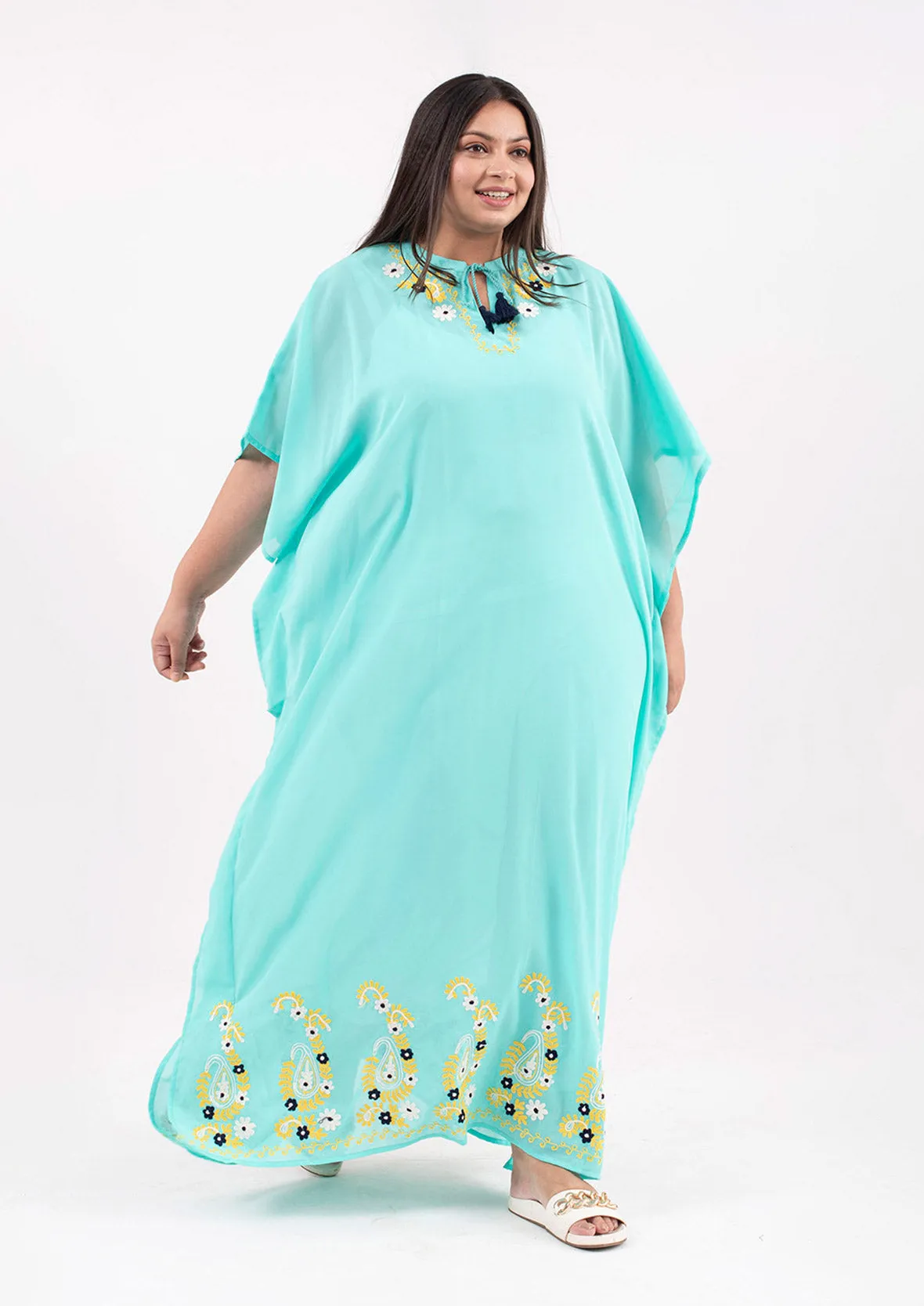 Embroidered Maxi Kaftan