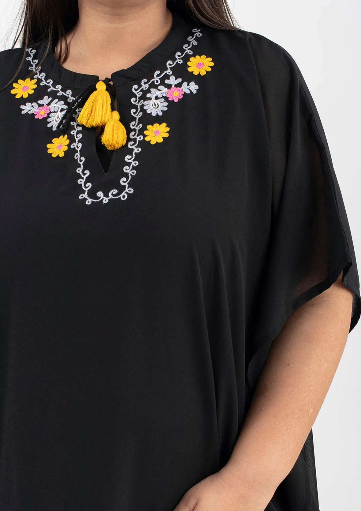 Embroidered Maxi Kaftan